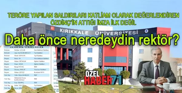 Daha önce neredeydin rektör? - Kırıkkale Haber, Son Dakika Kırıkkale Haberleri Daha önce neredeydin rektör? - Kırıkkale Haber, Son Dakika Kırıkkale Haberleri