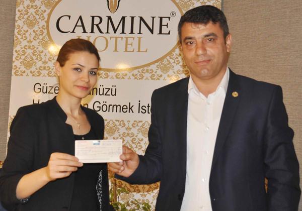 Carmine Hotel’den şampiyonluk çeki - Kırıkkale Haber, Son Dakika Kırıkkale Haberleri