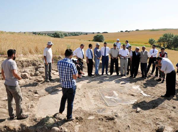 Buğday tarlasında Roma mozaiği - Kırıkkale Haber, Son Dakika Kırıkkale Haberleri