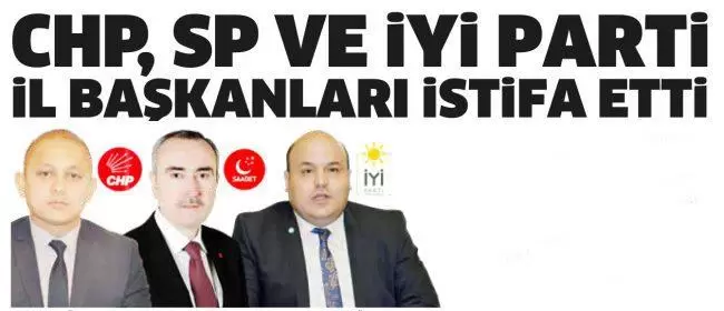 CHP, SP ve İYİ Parti il başkanı istifa etti - Kırıkkale Haber, Son Dakika Kırıkkale Haberleri CHP, SP ve İYİ Parti il başkanı istifa etti - Kırıkkale Haber, Son Dakika Kırıkkale Haberleri