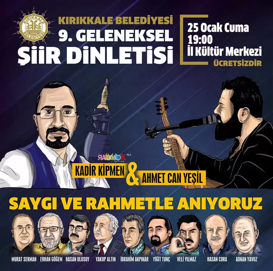 Vefat eden basın mensupları anısına şiir dinletisi düzenlendi - Kırıkkale Haber, Son Dakika Kırıkkale Haberleri