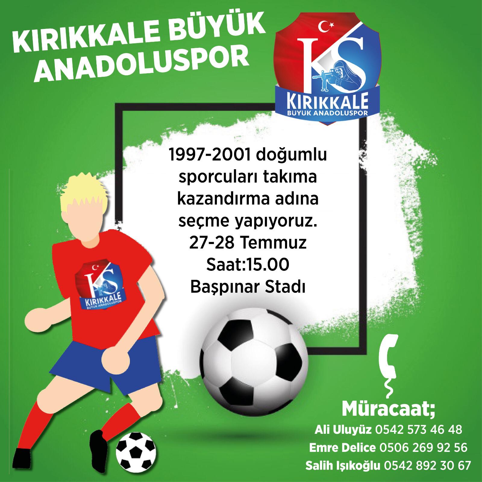 Kırıkkalespor Seçme Yapıyor - Kırıkkale Haber, Son Dakika Kırıkkale Haberleri