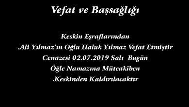 Vefat Ve Başsağlığı - Kırıkkale Haber, Son Dakika Kırıkkale Haberleri