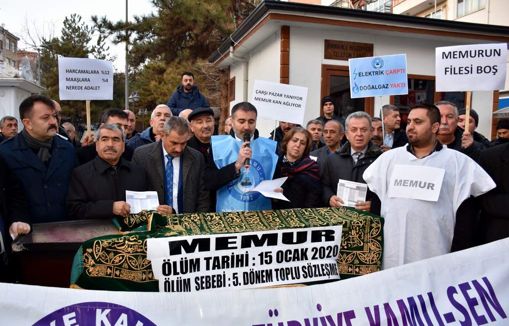 Memurlar Kırıkkale’de bordro yaktı - Kırıkkale Haber, Son Dakika Kırıkkale Haberleri