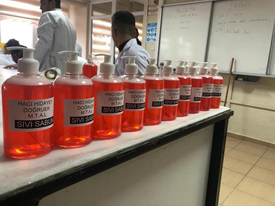 Öğrenciler sıvı sabun ve kolonya üretti - Kırıkkale Haber, Son Dakika Kırıkkale Haberleri