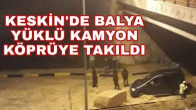 Keskin’de Balya Yüklü Kamyon Köprüye Takıldı - Kırıkkale Haber, Son Dakika Kırıkkale Haberleri