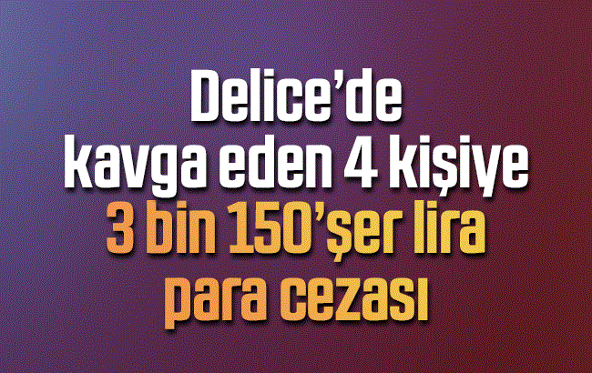 Delice’de Kavga Edenlere 12 Bin 600 Tl Ceza Kesildi - Kırıkkale Haber, Son Dakika Kırıkkale Haberleri