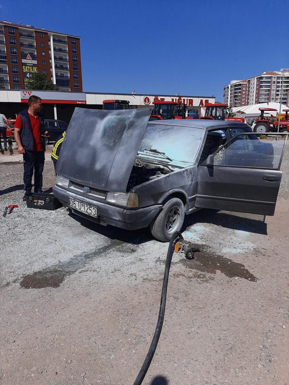 Kırıkkale’de araç yangını - Kırıkkale Haber, Son Dakika Kırıkkale Haberleri