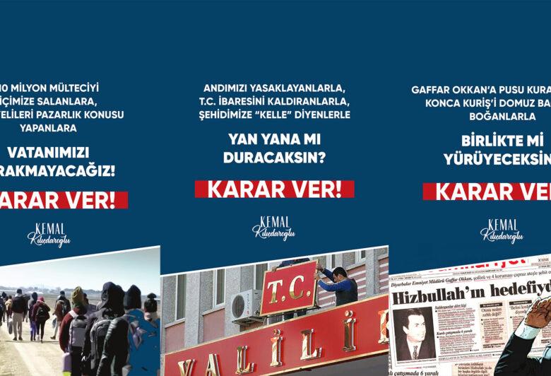Kılıçdaroğlu'nun 'Karar ver' sloganı: 9 başlıkta afiş ve broşürler hazırlandı - Kırıkkale Haber, Son Dakika Kırıkkale Haberleri