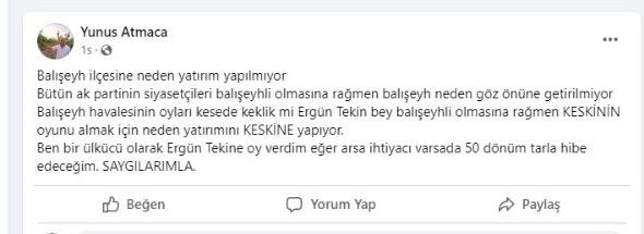 Sanayici vatandaştan Tekin’e çağrı: “50 dönüm tarlayı hibe edeceğim” - Kırıkkale Haber, Son Dakika Kırıkkale Haberleri