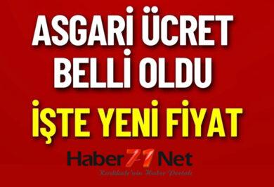 Yeni asgari ücret 17 bin 2 lira oldu - Kırıkkale Haber, Son Dakika Kırıkkale Haberleri