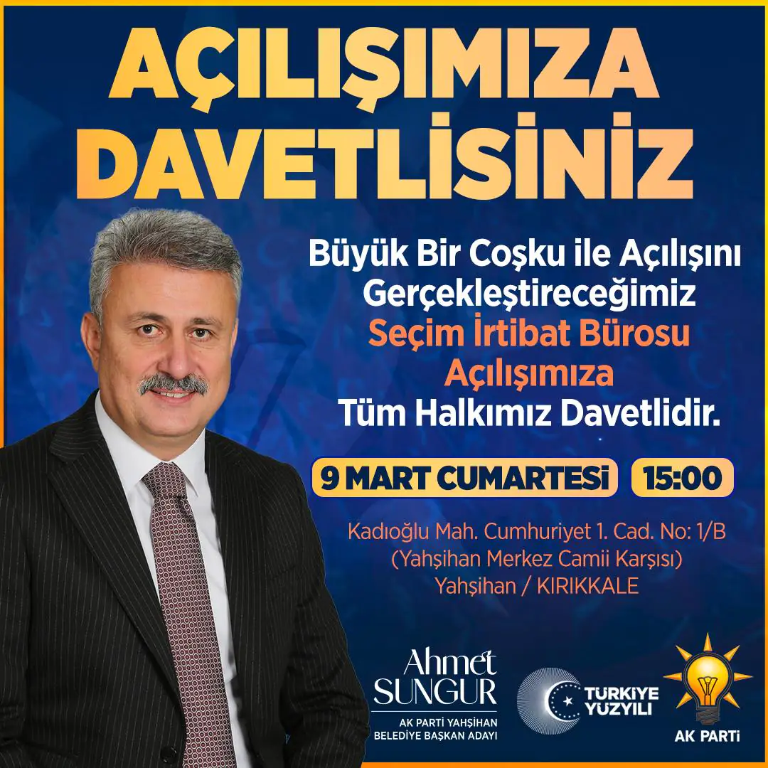 Ahmet Sungur Seçim ofisini açıyor - Kırıkkale Haber, Son Dakika Kırıkkale Haberleri Ahmet Sungur Seçim ofisini açıyor - Kırıkkale Haber, Son Dakika Kırıkkale Haberleri