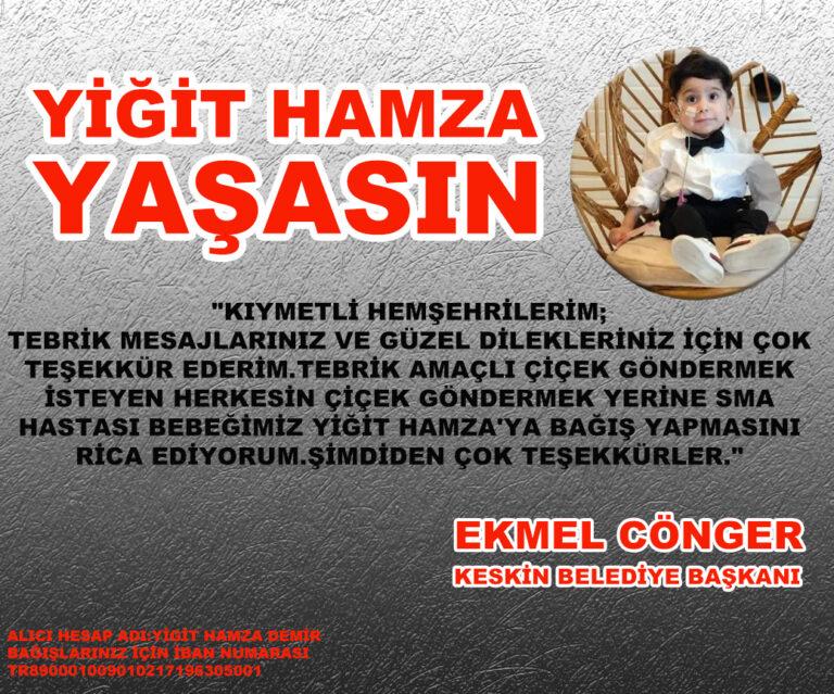 Ekmel Cönger Çiçek Göndermeyin Yiğit Hamza'ya Nefes Olun - Kırıkkale Haber, Son Dakika Kırıkkale Haberleri