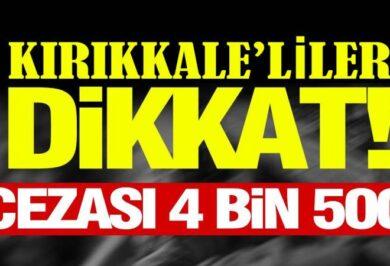 Cezası 4 bin 500 lira - Kırıkkale Haber, Son Dakika Kırıkkale Haberleri