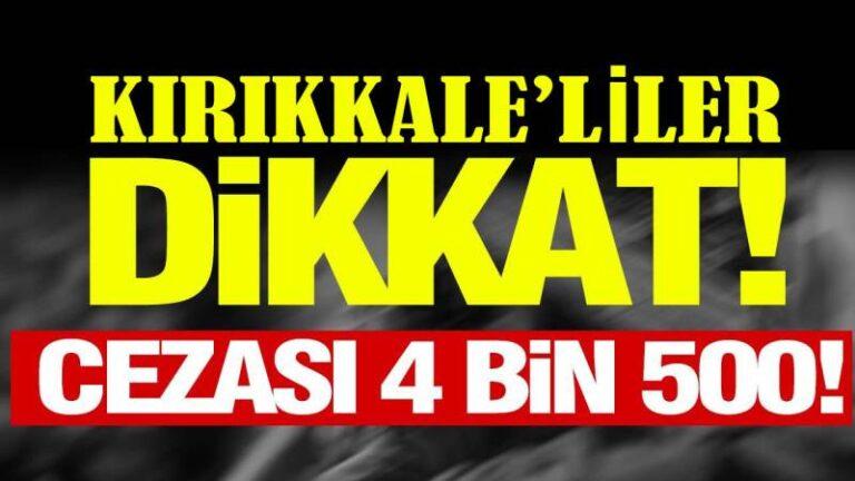 Cezası 4 bin 500 lira - Kırıkkale Haber, Son Dakika Kırıkkale Haberleri