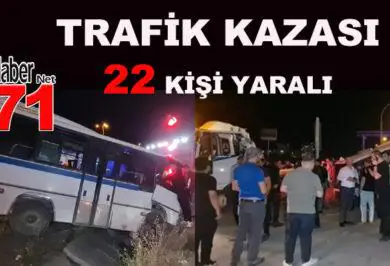 Kırıkkale'de Trafik Kazası 22 Kişi Yaralı - Kırıkkale Haber, Son Dakika Kırıkkale Haberleri