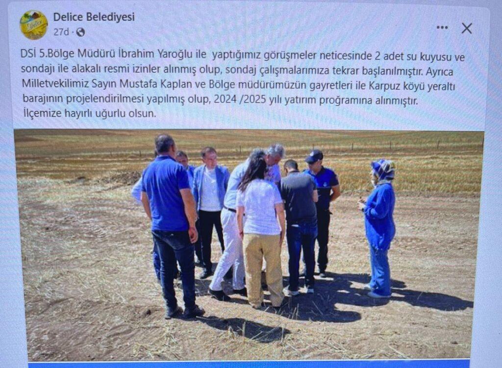 Su Kuyusu Gerilimine Delice Belediyesi'nden Açıklama - Kırıkkale Haber, Son Dakika Kırıkkale Haberleri