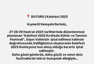 İl Kültür Müdürlüğü Vali Bey İptal Etti Diyor - Kırıkkale Haber, Son Dakika Kırıkkale Haberleri
