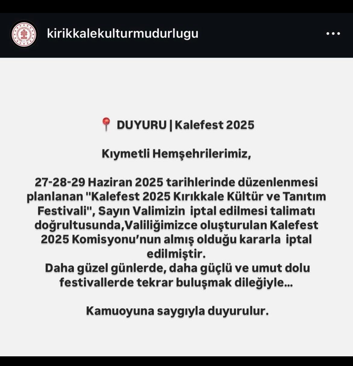 İl Kültür Müdürlüğü Vali Bey İptal Etti Diyor - Kırıkkale Haber, Son Dakika Kırıkkale Haberleri İl Kültür Müdürlüğü Vali Bey İptal Etti Diyor - Kırıkkale Haber, Son Dakika Kırıkkale Haberleri