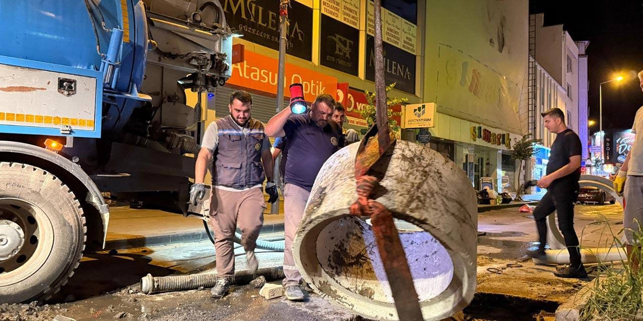 Bankalar Caddesi’nde 50 yıllık kanal bacası değişti - Kırıkkale Haber, Son Dakika Kırıkkale Haberleri