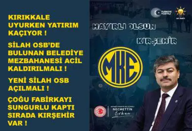 Kırıkkale Uyurken Yatırımlar Kaçıyor - Kırıkkale Haber, Son Dakika Kırıkkale Haberleri