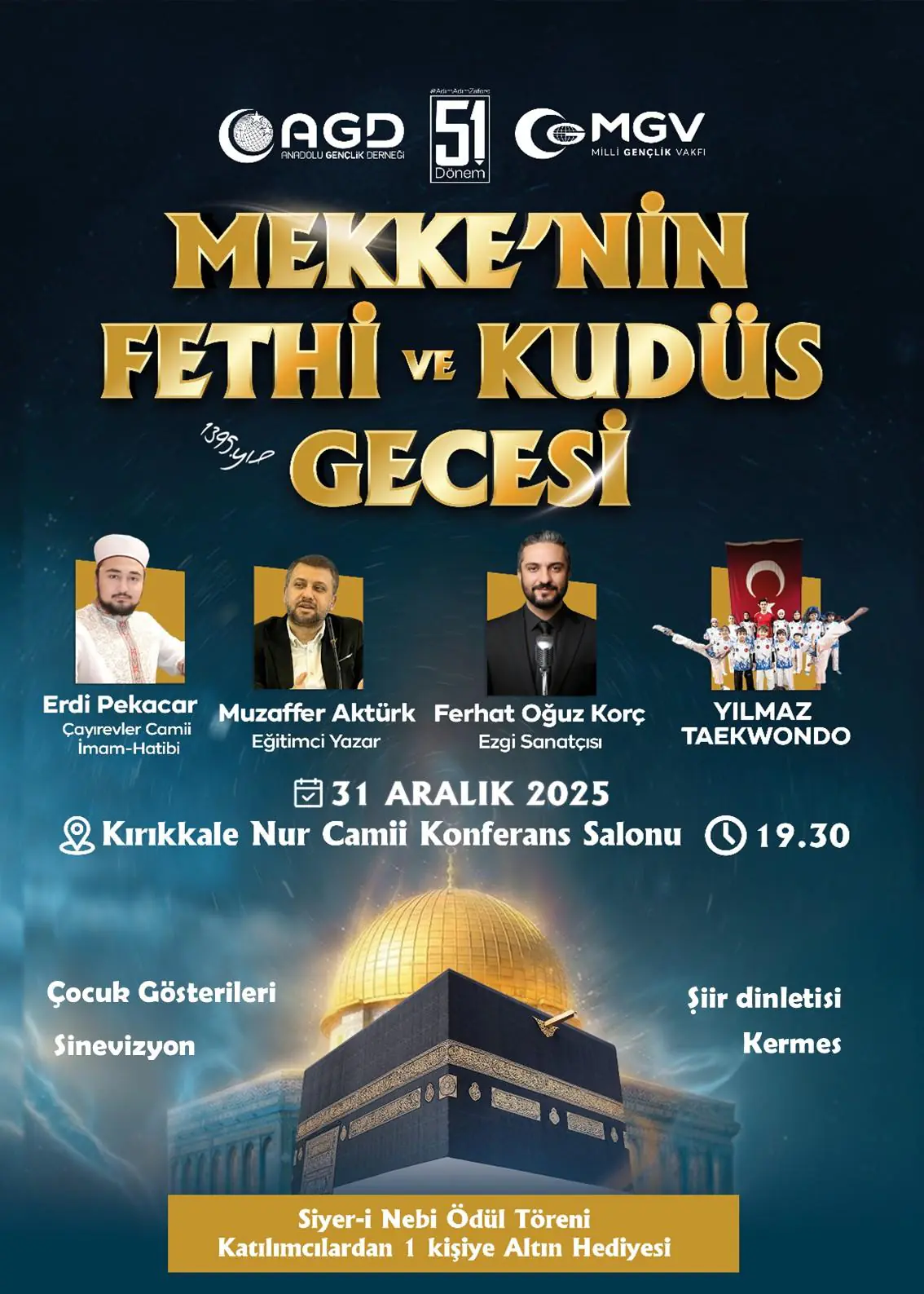 AGD-MGV’den Mekke’nin Fethi ve Kudüs Gecesi Programı - Kırıkkale Haber, Son Dakika Kırıkkale Haberleri