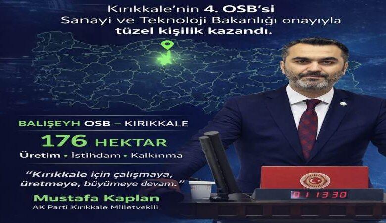 Kaplan’dan Kırıkkale’ye Yeni Sanayi Hamlesi: Balışeyh OSB Resmileşti - Kırıkkale Haber, Son Dakika Kırıkkale Haberleri Kaplan’dan Kırıkkale’ye Yeni Sanayi Hamlesi: Balışeyh OSB Resmileşti - Kırıkkale Haber, Son Dakika Kırıkkale Haberleri