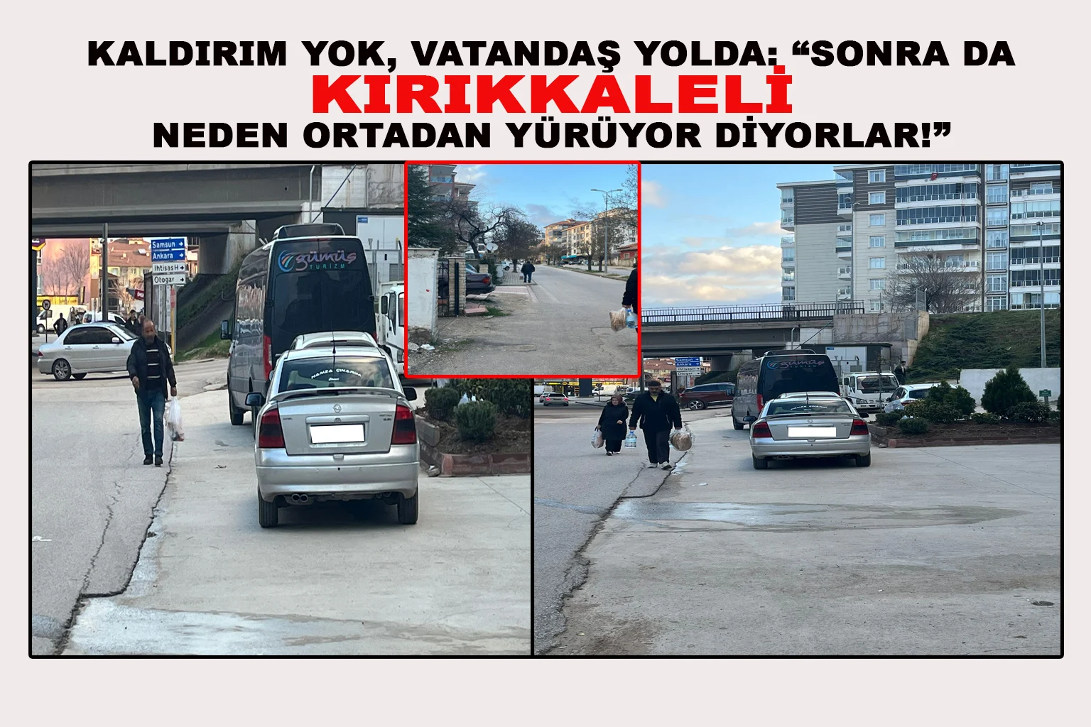 Lefkoşe Caddesinde Yaya Sorunu Kaldırım Yok Risk Büyük - Kırıkkale Haber, Son Dakika Kırıkkale Haberleri