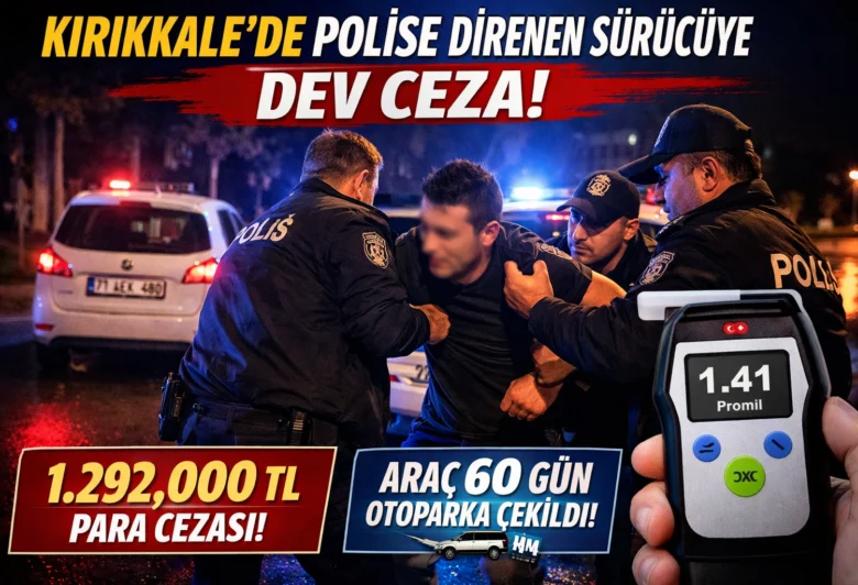 Kırıkkale’de Alkollü Sürücüden Polise Direnç: 1 Milyon 292 Bin Lira Ceza - Kırıkkale Haber, Son Dakika Kırıkkale Haberleri