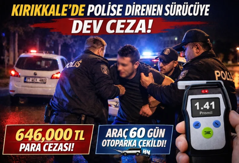 Kırıkkale’de Alkollü Sürücüden Polise Direnç: 646 Bin Lira Ceza - Kırıkkale Haber, Son Dakika Kırıkkale Haberleri