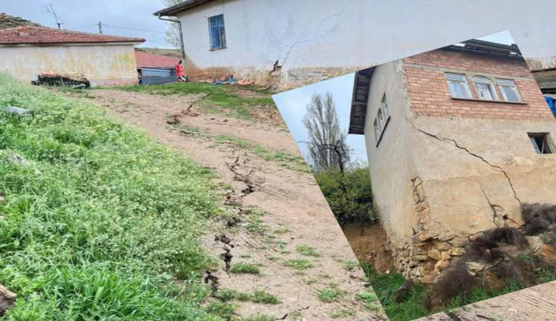 Delice,Derekışla Köyünde Heyelan 9 Ev Hasar Gördü - Kırıkkale Haber, Son Dakika Kırıkkale Haberleri