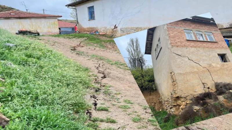 Delice,Derekışla Köyünde Heyelan 9 Ev Hasar Gördü - Kırıkkale Haber, Son Dakika Kırıkkale Haberleri