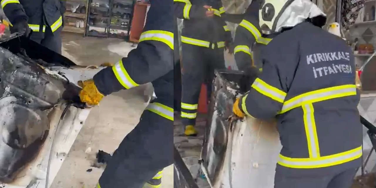 Evdeki çamaşır makinesi alev alev yandı - Kırıkkale Haber, Son Dakika Kırıkkale Haberleri