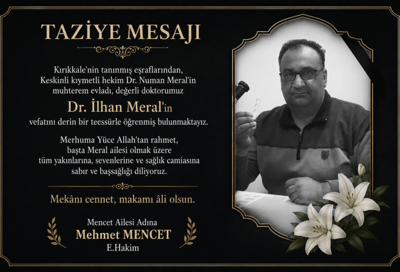 TAZİYE MESAJI - Kırıkkale Haber, Son Dakika Kırıkkale Haberleri