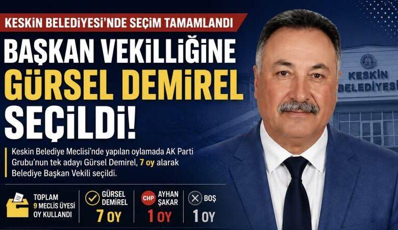 Keskin Belediye Başkan Vekilliğine Gürsel Demirel Seçildi - Kırıkkale Haber, Son Dakika Kırıkkale Haberleri