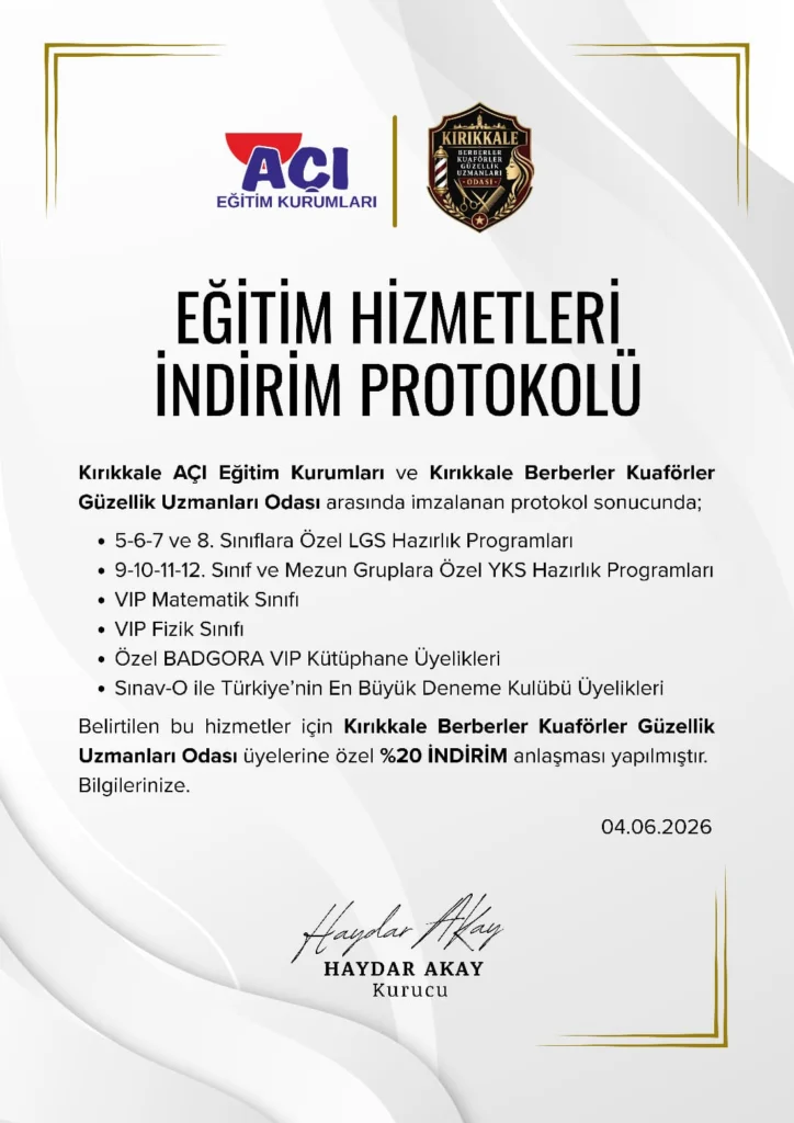 Berberler odasından üyelerine %20 indirim – Kırıkkale Haber, Son Dakika Kırıkkale Haberleri Berberler odasından üyelerine %20 indirim - Kırıkkale Haber, Son Dakika Kırıkkale Haberleri
