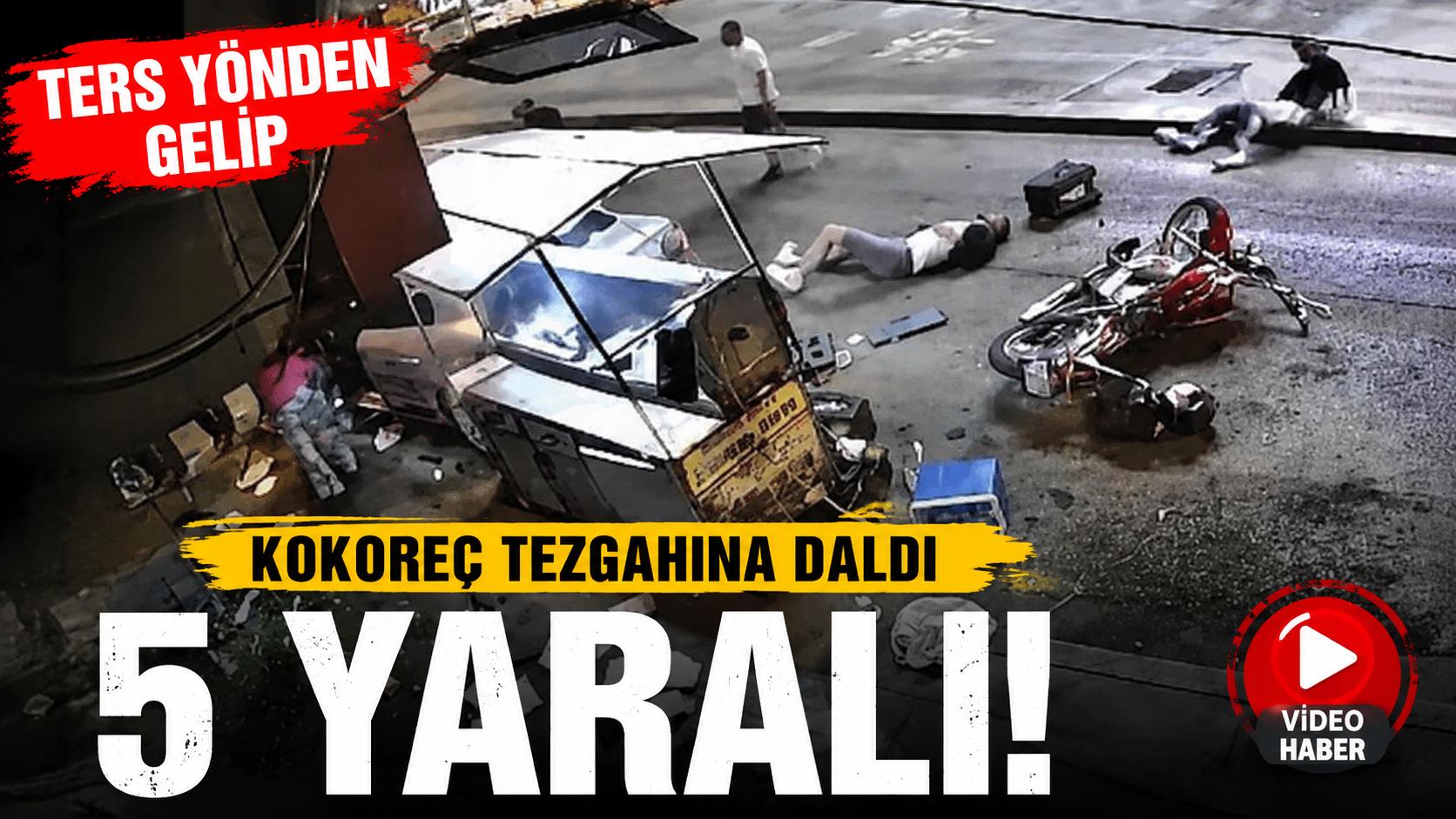 Ters Yöne Araç İle Daldı 5 Kişi Yaralandı (Video-Haber)