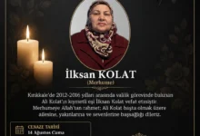 Kırıkkale eski Valisi Ali Kolat’ın eşi İlksan Kolat vefat etti - Kırıkkale Haber, Son Dakika Kırıkkale Haberleri Kırıkkale eski Valisi Ali Kolat’ın eşi İlksan Kolat vefat etti - Kırıkkale Haber, Son Dakika Kırıkkale Haberleri