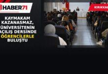 Haber71 haber kartı. Başlık: Kaymakam Kazanasmaz Üniversite Öğrencileriyle Buluştu