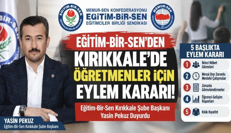 Eğitim-Bir-Sen’den Kırıkkale’de Öğretmenler İçin Eylem Kararı! - Kırıkkale Haber, Son Dakika Kırıkkale Haberleri Eğitim-Bir-Sen’den Kırıkkale’de Öğretmenler İçin Eylem Kararı! - Kırıkkale Haber, Son Dakika Kırıkkale Haberleri