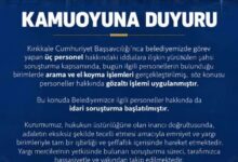 KIRIKKALE BELEDİYESİ'NDEN GÖZALTILAR SONRASI İLK AÇIKLAMA - Kırıkkale Haber, Son Dakika Kırıkkale Haberleri KIRIKKALE BELEDİYESİ'NDEN GÖZALTILAR SONRASI İLK AÇIKLAMA - Kırıkkale Haber, Son Dakika Kırıkkale Haberleri