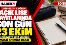 Açık lise kayıtlarında son tarih 23 Ekim: Mesai bitimine dikkat - Kırıkkale Haber, Son Dakika Kırıkkale Haberleri Açık lise kayıtlarında son tarih 23 Ekim: Mesai bitimine dikkat - Kırıkkale Haber, Son Dakika Kırıkkale Haberleri