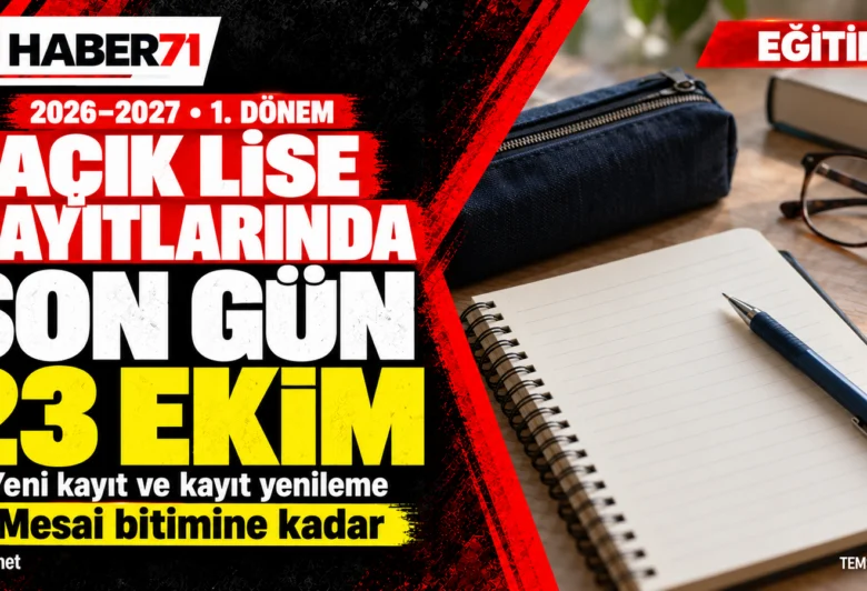 Açık lise kayıtlarında son tarih 23 Ekim: Mesai bitimine dikkat - Kırıkkale Haber, Son Dakika Kırıkkale Haberleri Açık lise kayıtlarında son tarih 23 Ekim: Mesai bitimine dikkat - Kırıkkale Haber, Son Dakika Kırıkkale Haberleri