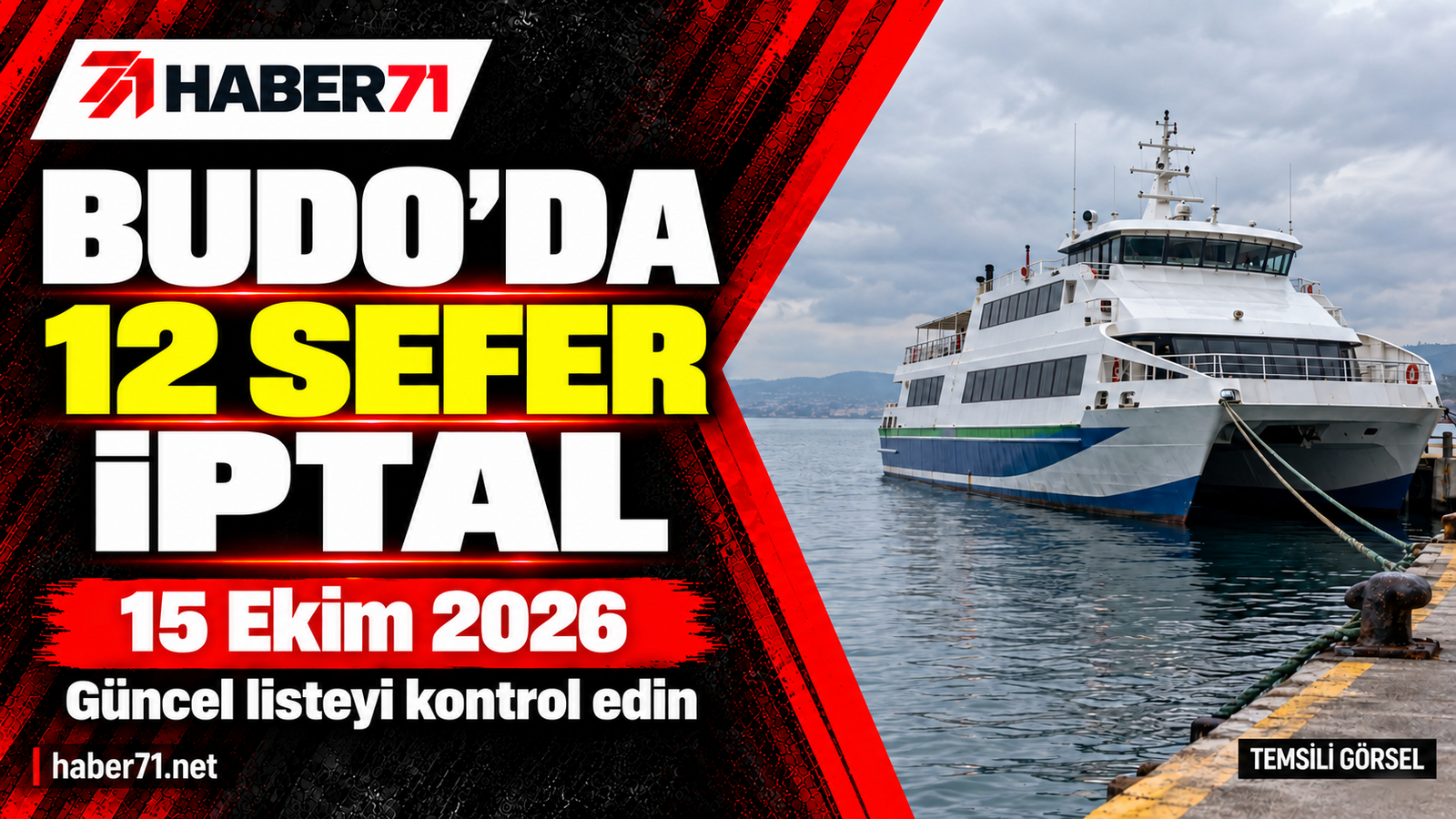 BUDO?da 15 Ekim için 12 sefer iptali: Güncel listeyi kontrol edin