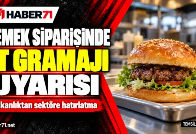 Çevrim içi yemek siparişlerinde et gramajı için sektöre uyarı Çevrim içi yemek siparişlerinde et gramajı için sektöre uyarı — Haber71 haber kapağı.