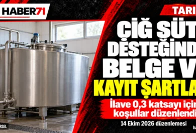 Çiğ süt desteğinde ilave 0,3 katsayı: Belge ve kayıt koşulları değişti Çiğ süt desteğinde ilave 0,3 katsayı: Belge ve kayıt koşulları değişti — Haber71 haber kapağı.
