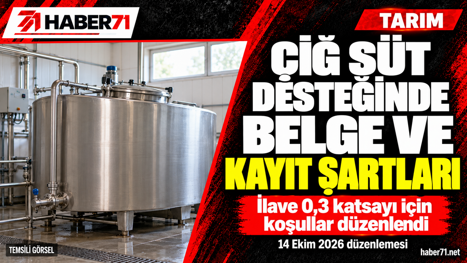 Çiğ süt desteğinde ilave 0,3 katsayı: Belge ve kayıt koşulları değişti