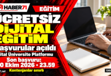 Ücretsiz Dijital Üniversite Platformu’nda başvurular 20 Ekim’de bitiyor — Haber71 haber kapağı.