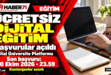 Ücretsiz Dijital Üniversite Platformu’nda başvurular 20 Ekim’de bitiyor Ücretsiz Dijital Üniversite Platformu’nda başvurular 20 Ekim’de bitiyor — Haber71 haber kapağı.