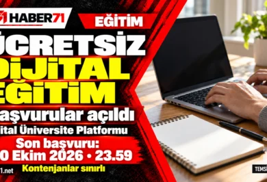 Ücretsiz Dijital Üniversite Platformu’nda başvurular 20 Ekim’de bitiyor Ücretsiz Dijital Üniversite Platformu’nda başvurular 20 Ekim’de bitiyor — Haber71 haber kapağı.
